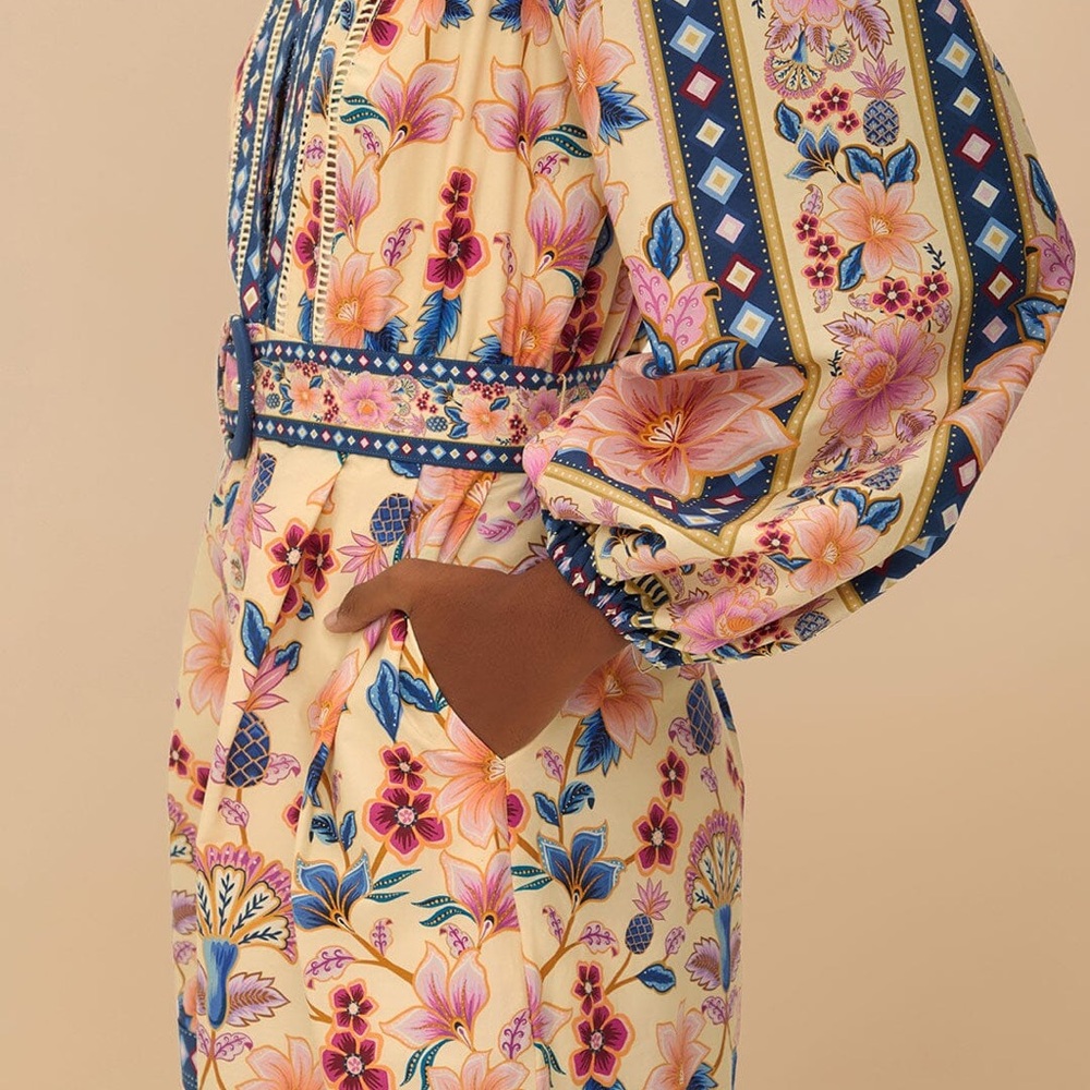 Farm Rio Cream Superbloom Tapestry Organic Cotton Romper - Picture 3 of 11